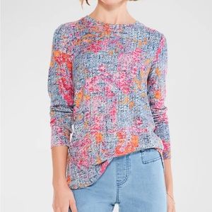 Nic+Zoe Crew Neck Knit Tee size S